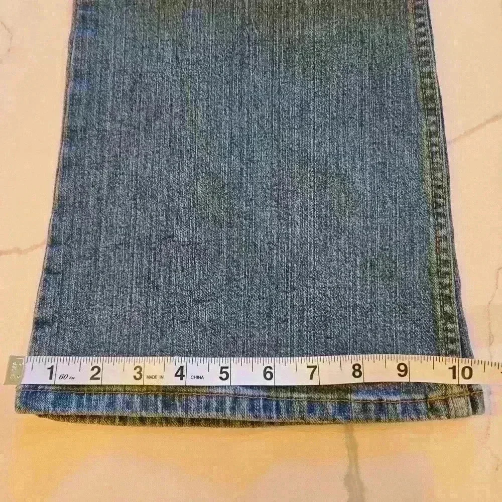Aeropostale Y2K Flare Womens Faded Blue Wash Jeans Size 13 - Picture 9 of 11